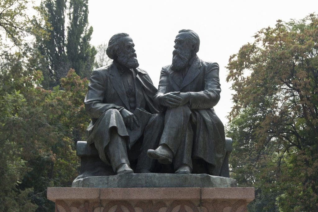 Marx and Engels statue