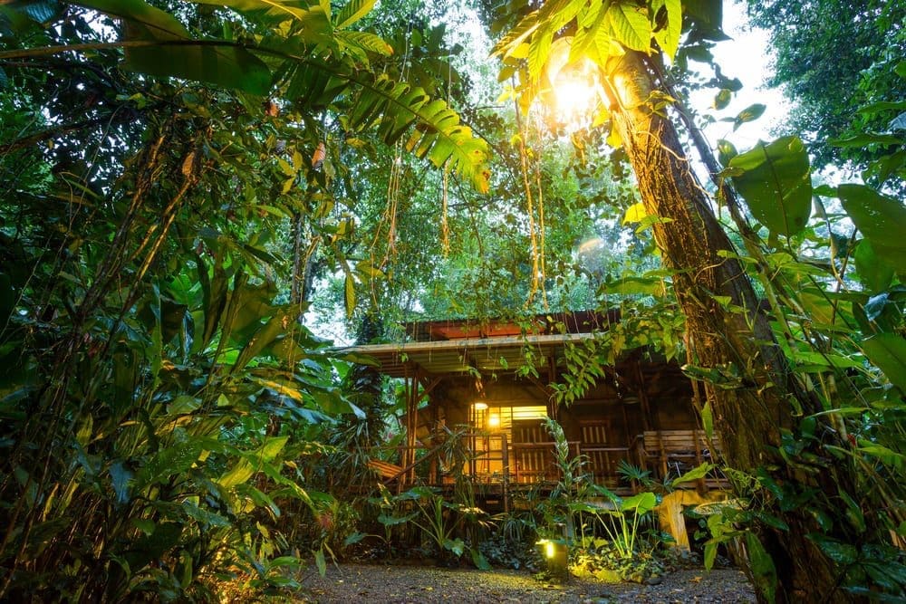 Ecotourism in Costa Rica - an eco lodge in the rainforest at Puerto Viejo de Talamanca