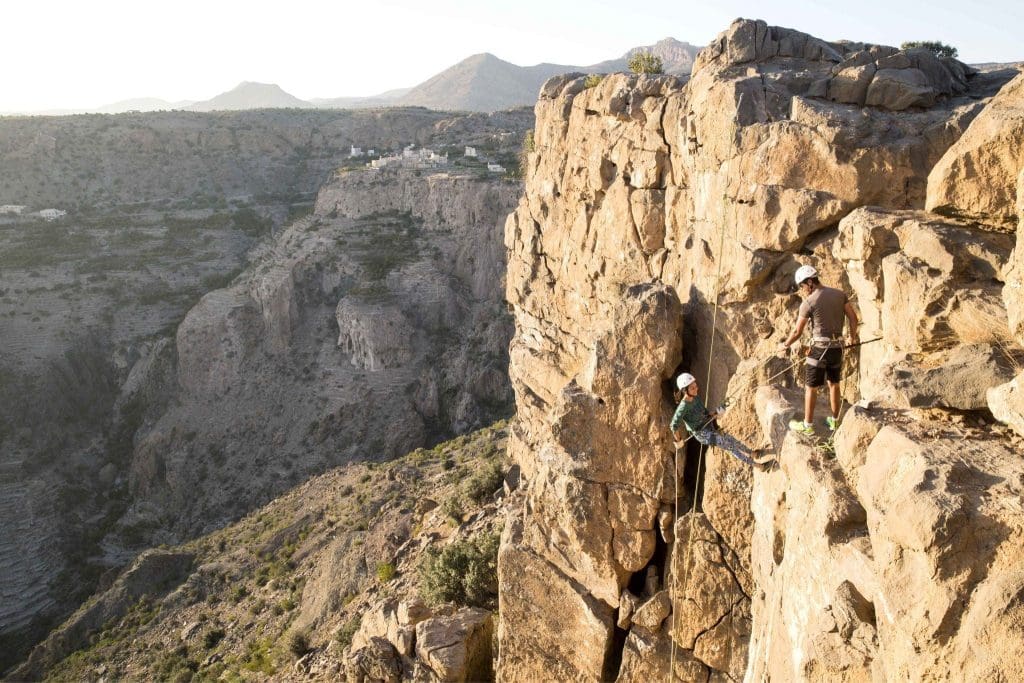 Oman travel abseil