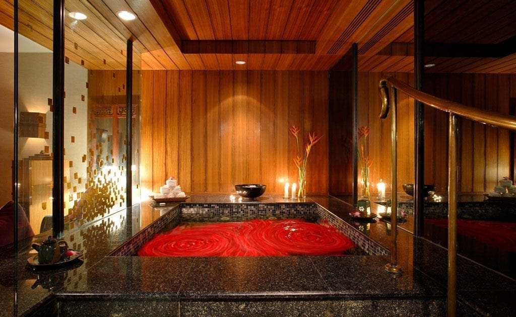 A treatment room at the spa at The Athenee Bangkok