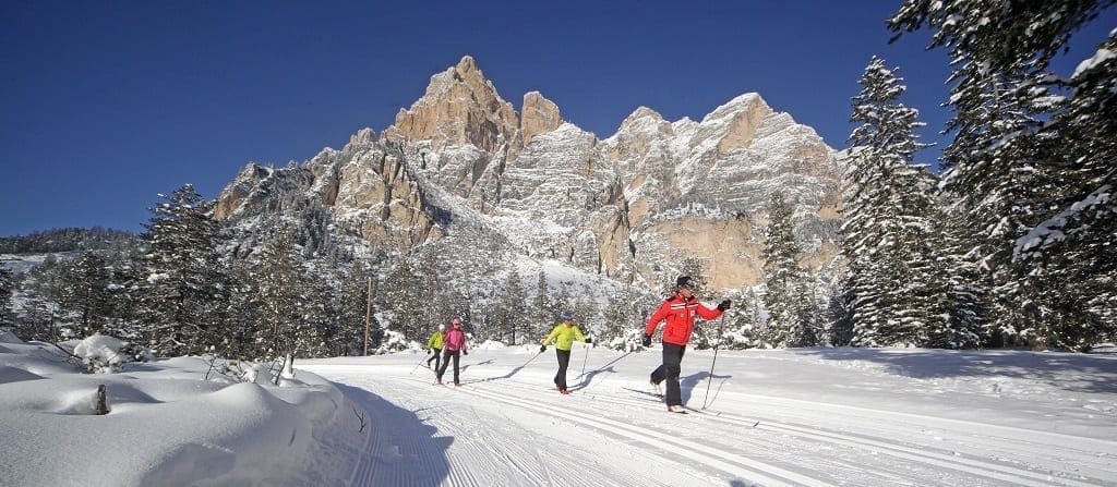 Cross country skiing Dolomites