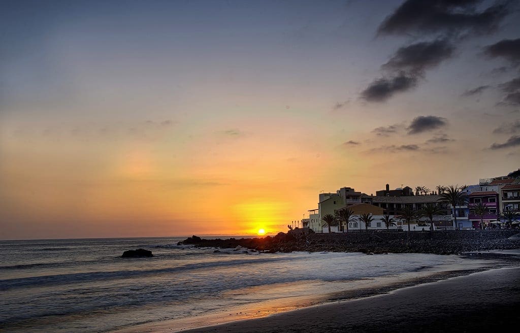 Sunset at one of La Gomera's beaches