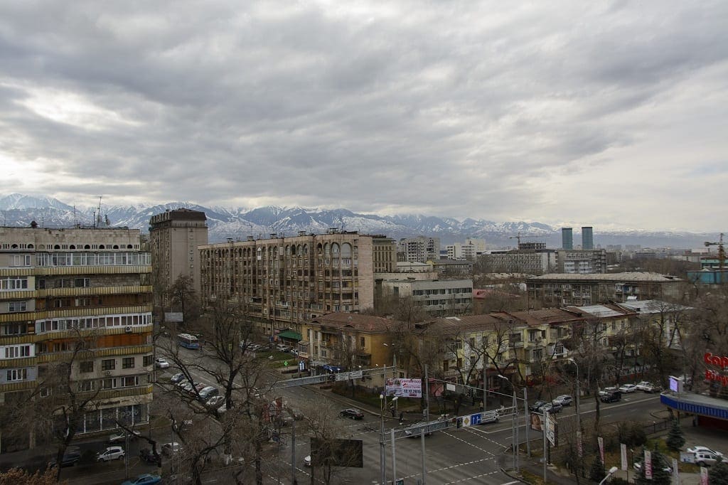 The foothills of the Trans-Ili Alatau mountain range