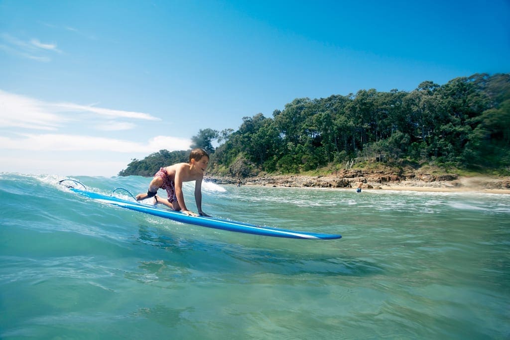 You're never to young or old to learn to surf