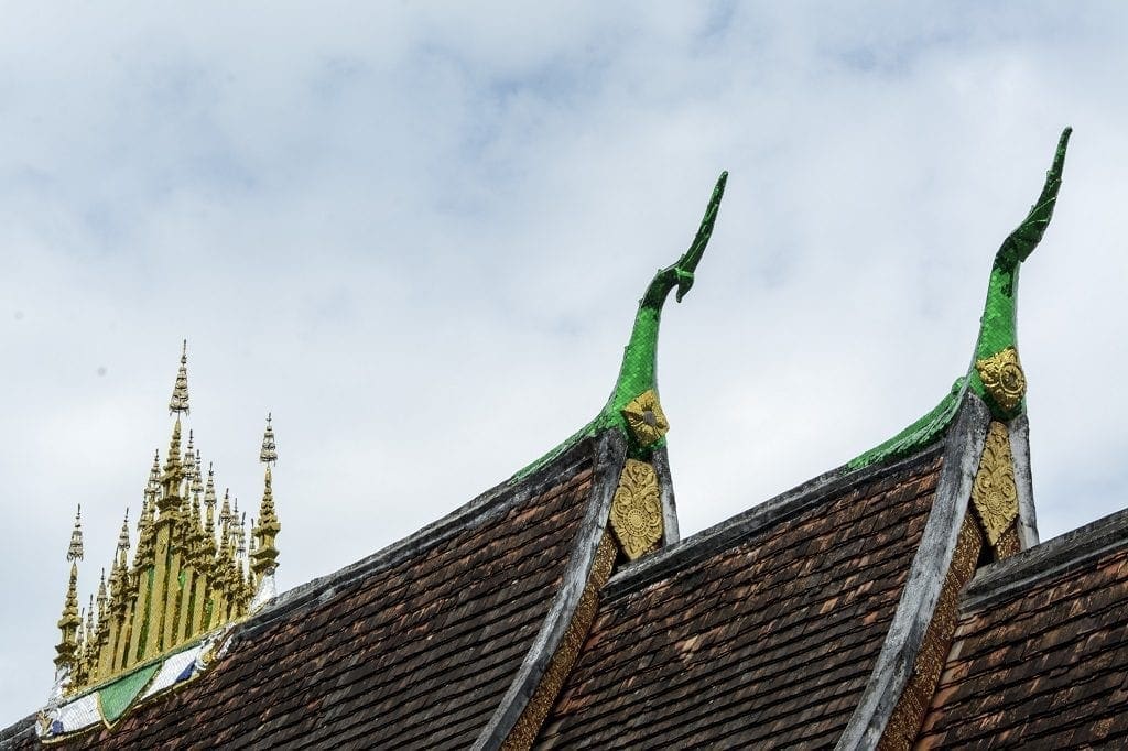 Tiered roof on temple, Laos