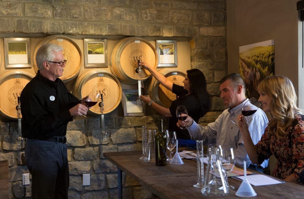 Receiving instructions on the perfect blend at Wente Winery