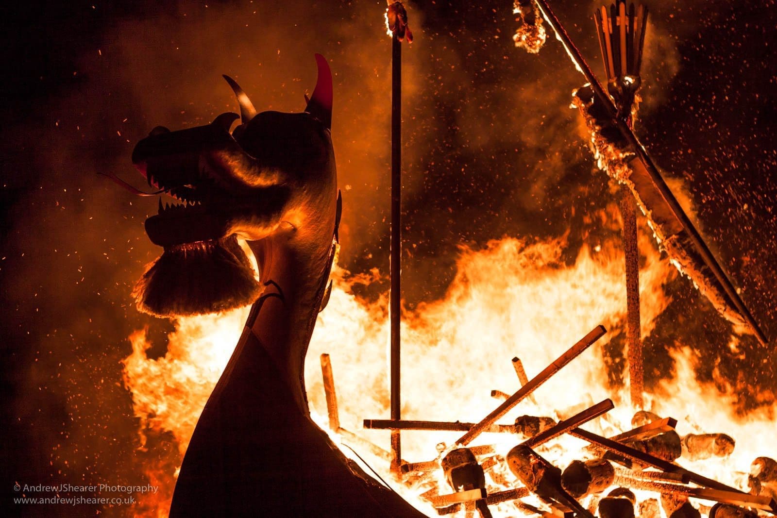 Up Helly Aa concludes with the burning of the 30-foot galley