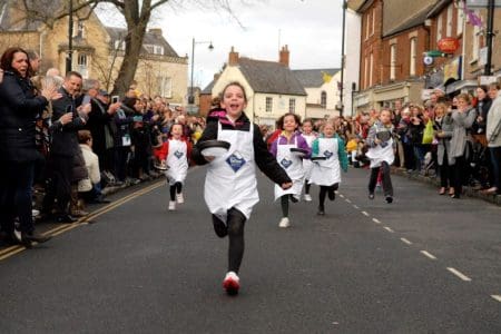 Olney Pancake Race 2026, Bucks, UK