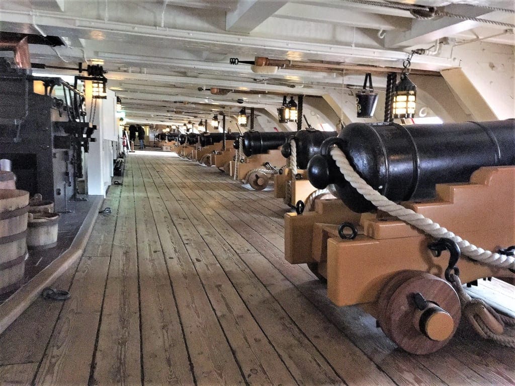 Below deck on HMS Victory