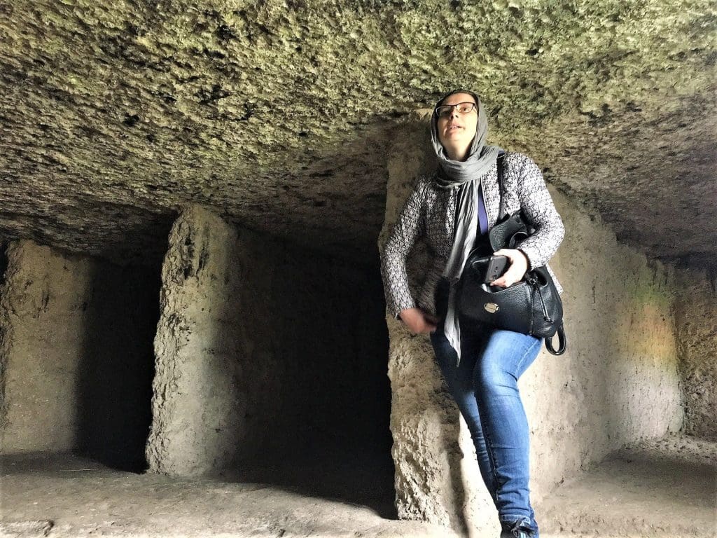 Victoria in the caves at Butuceni