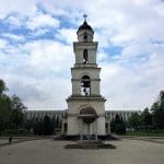 The bell tower in Cathedral Square, Chisinau