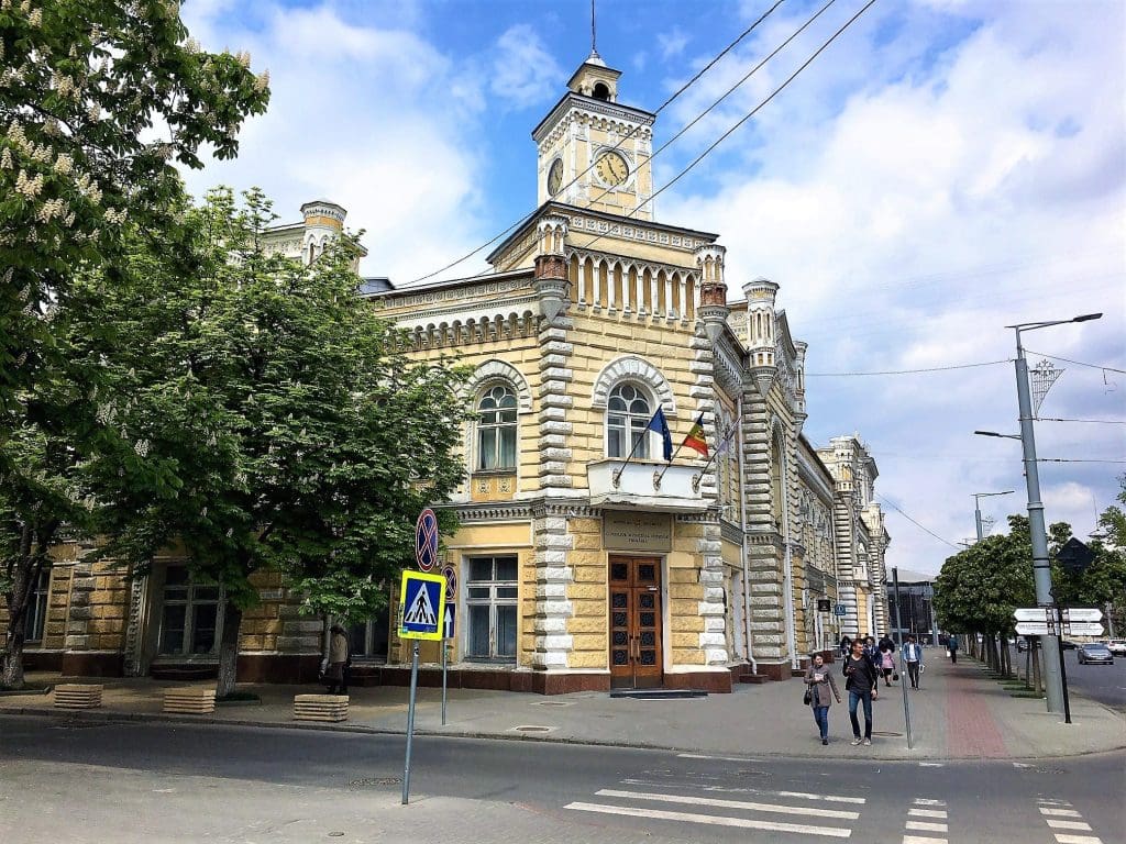 Some of the pre-Soviet arcihtecture in Chisinau, the capital of Moldova remains.