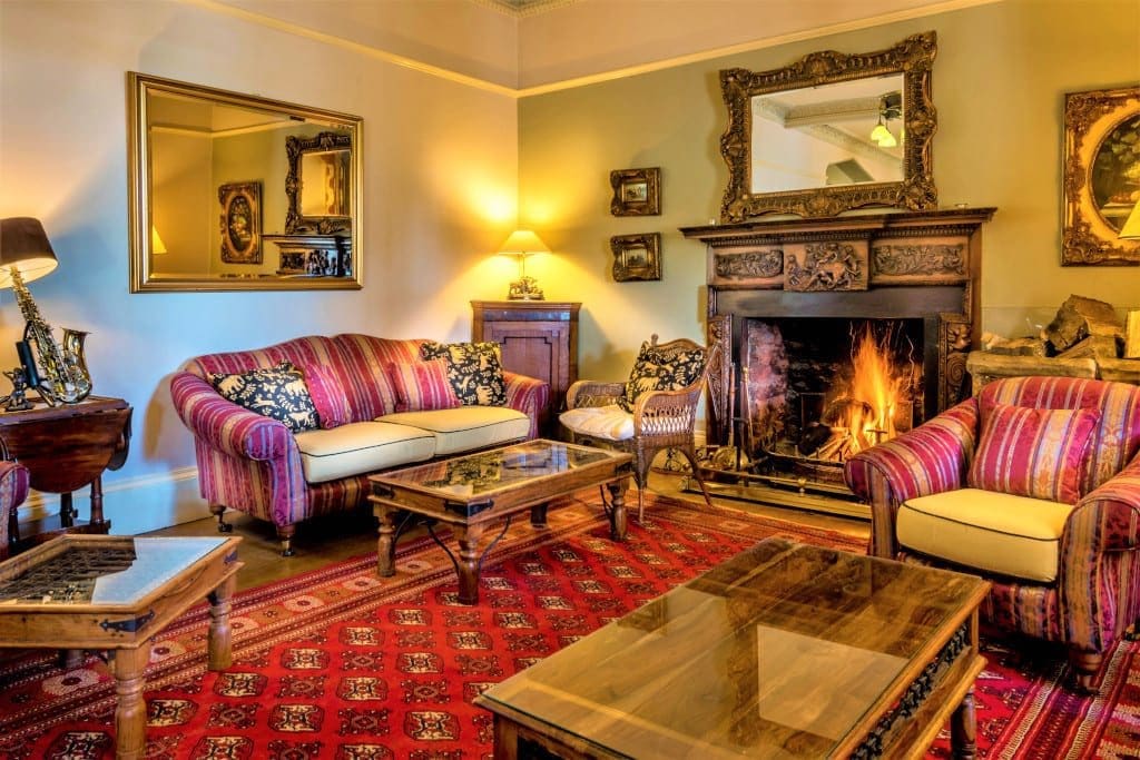 The living room at Orestone Manor