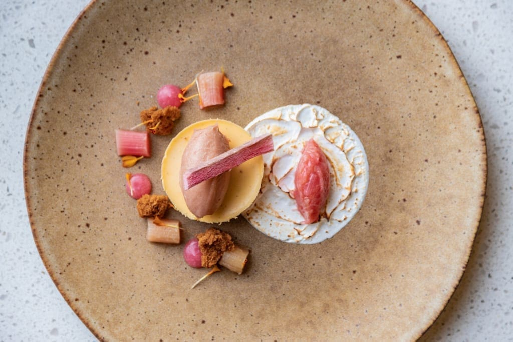 Rhubarb and Custard Panna Cotta, c. Adrienne Photography