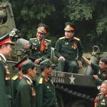 Veterans at Hanoi war museum
