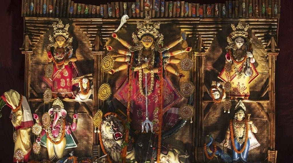 An elaborate pandal, India