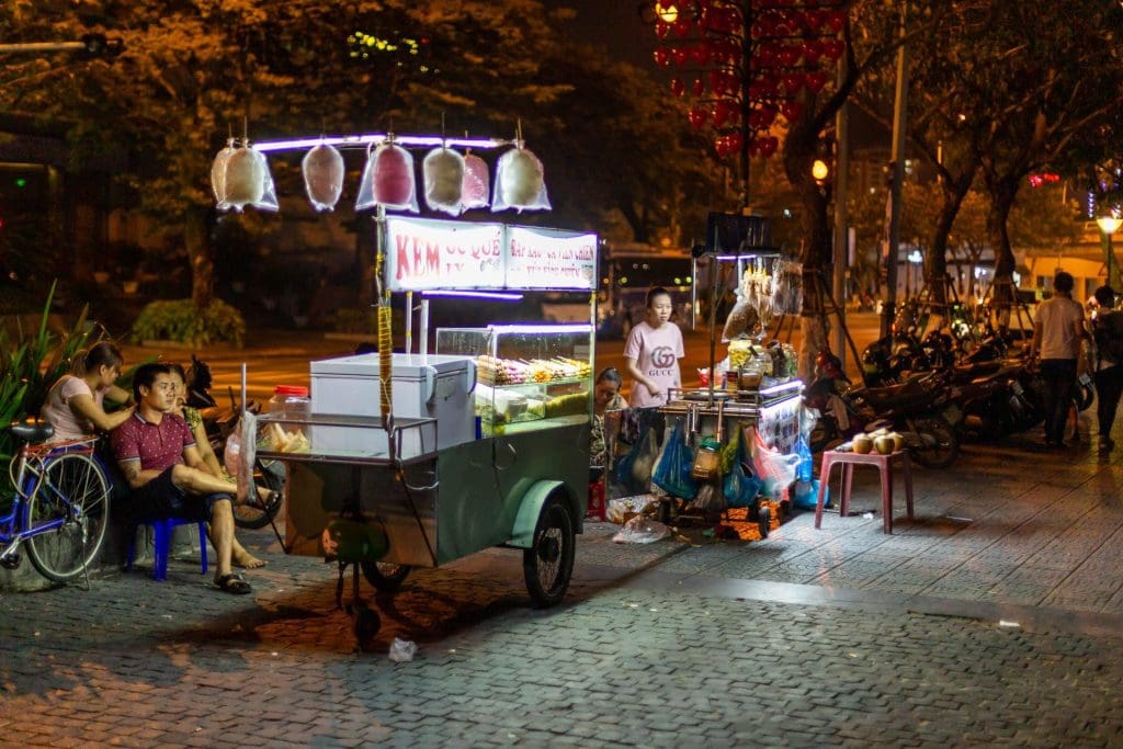 Street food stalls