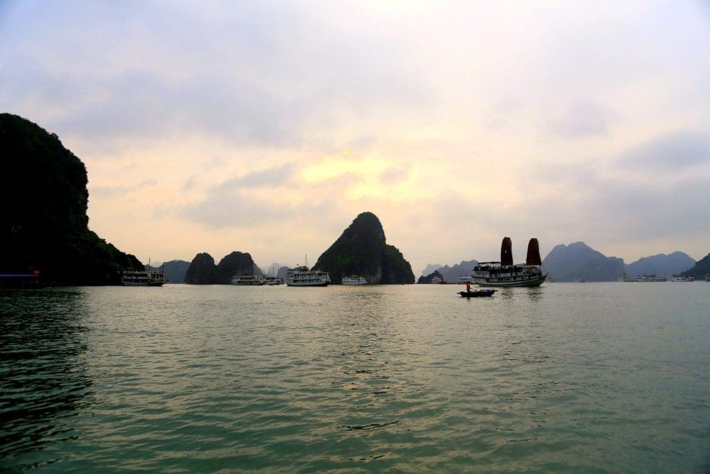 Junk boat cruise on Halong Bay, Vietnam