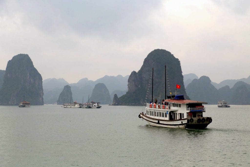 Junk boat cruise on Halong Bay, Vietnam