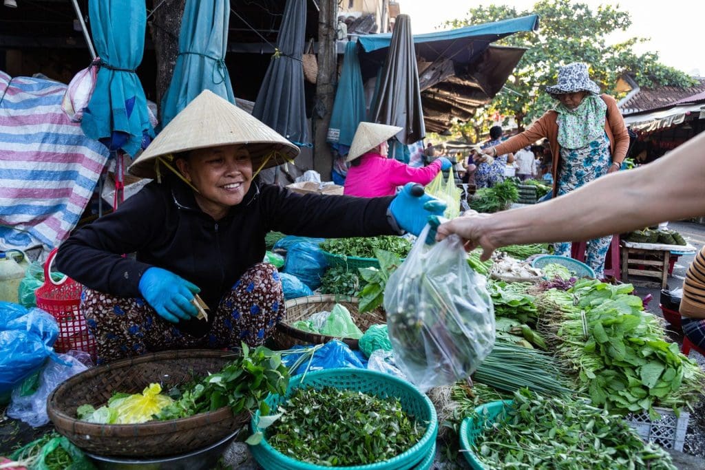 Happy vendor at Hoi An market