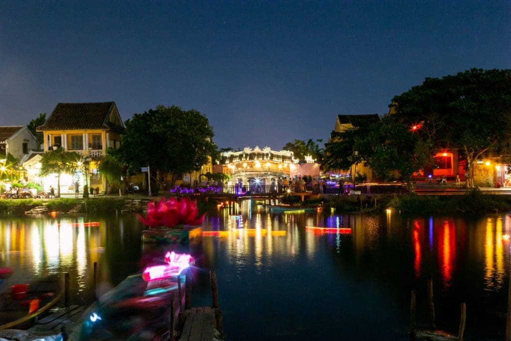 Ancient Japanese covered bridge in Hoi An ancient town