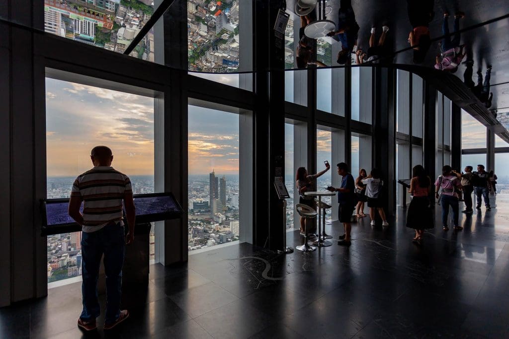 74th floor indoor observation area in the King Power MahaNakhon Tower