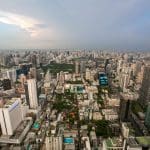 Looking north over Bangkok skyline from the King Power MahaNakhon Tower