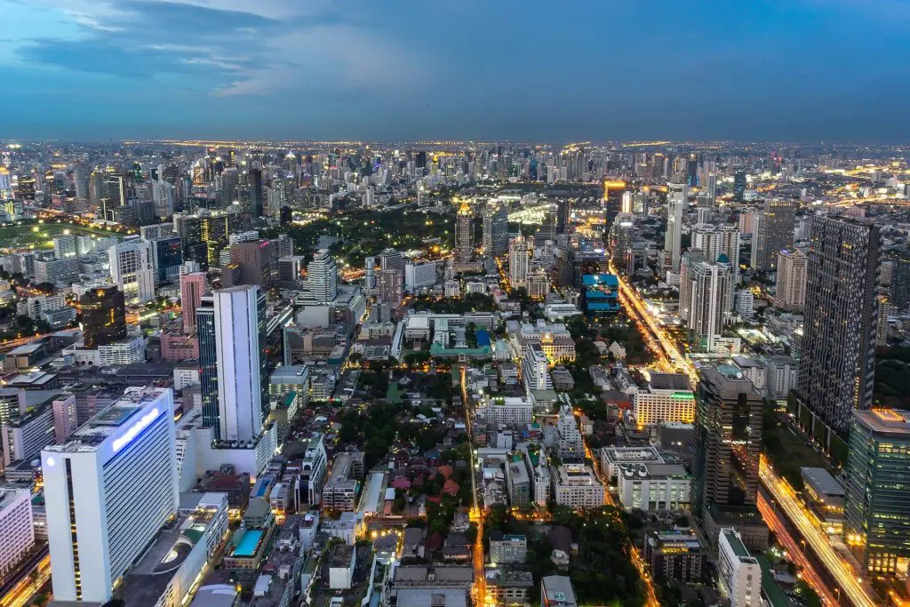 Looking north from the King Power MahaNakhon Tower