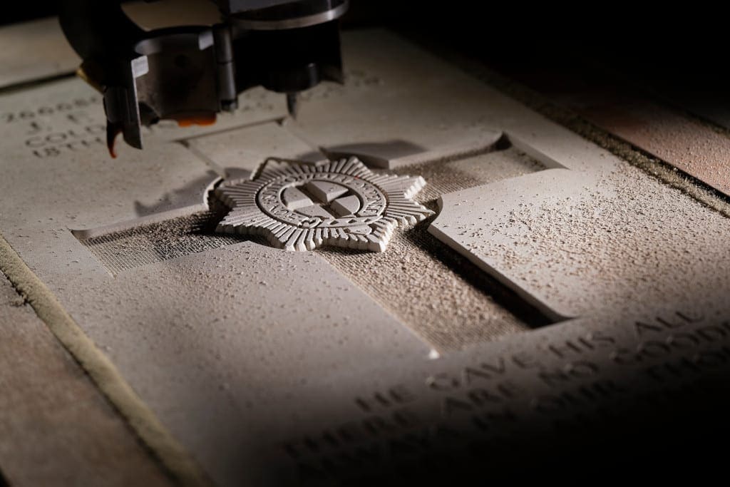 Close up of the workd being done at the CWGC Experience