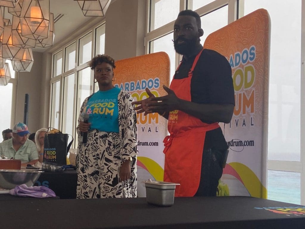 Talks with international chefs at the Top local chefs at the Barbados Food and Rum 2022