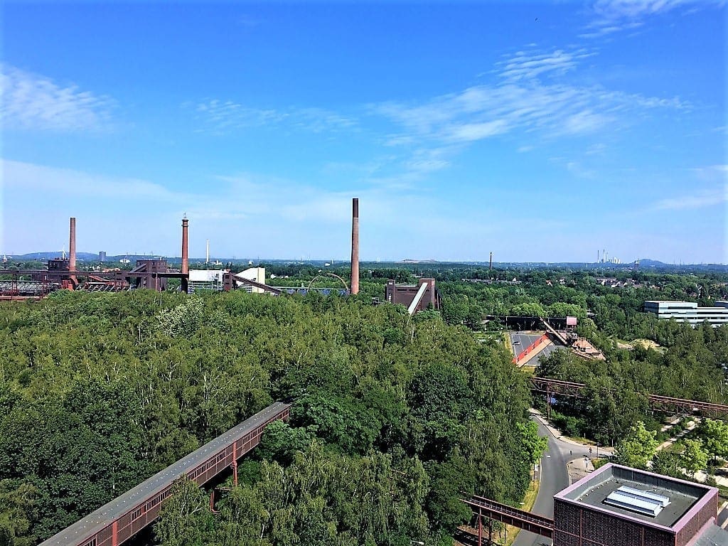 Three chimneys stand testament to the industrial heritage of the Ruhrgebiet