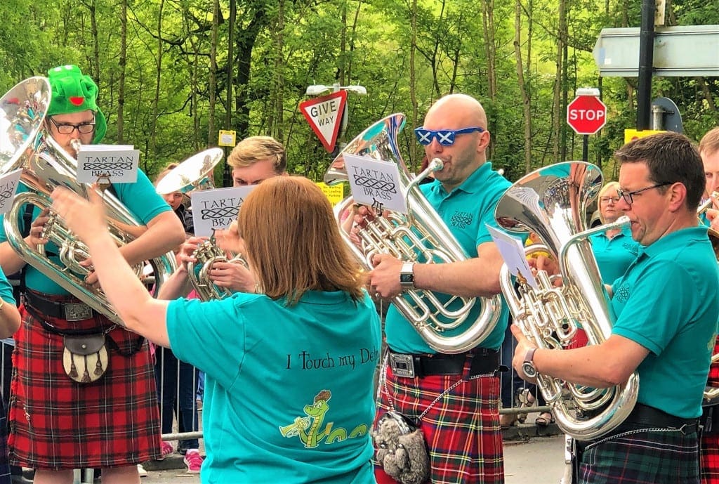 In tune ... Tartan Brass at Denshaw yorkshire brass band