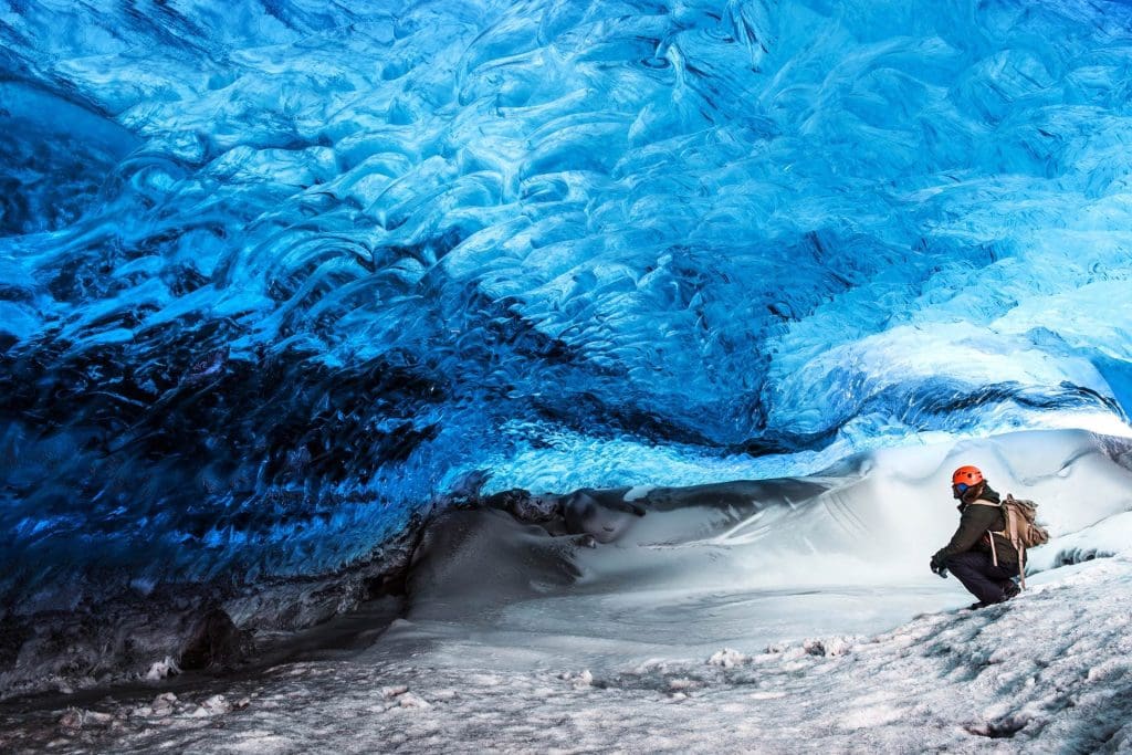 Glacier ice cave in Vatnajökull National Park, Iceland