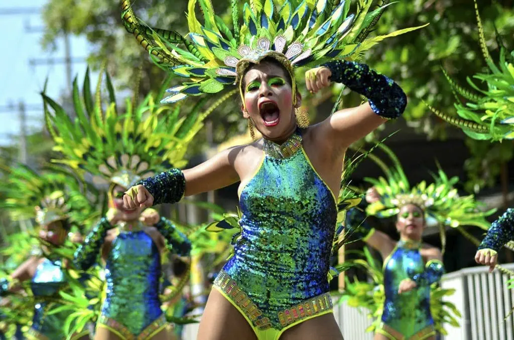 Costume Trinidad Samba Green Yellow