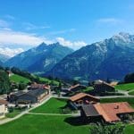 The view from the Hotel Gletscherblick in Hasliberg, Jungrau Swiss Alps