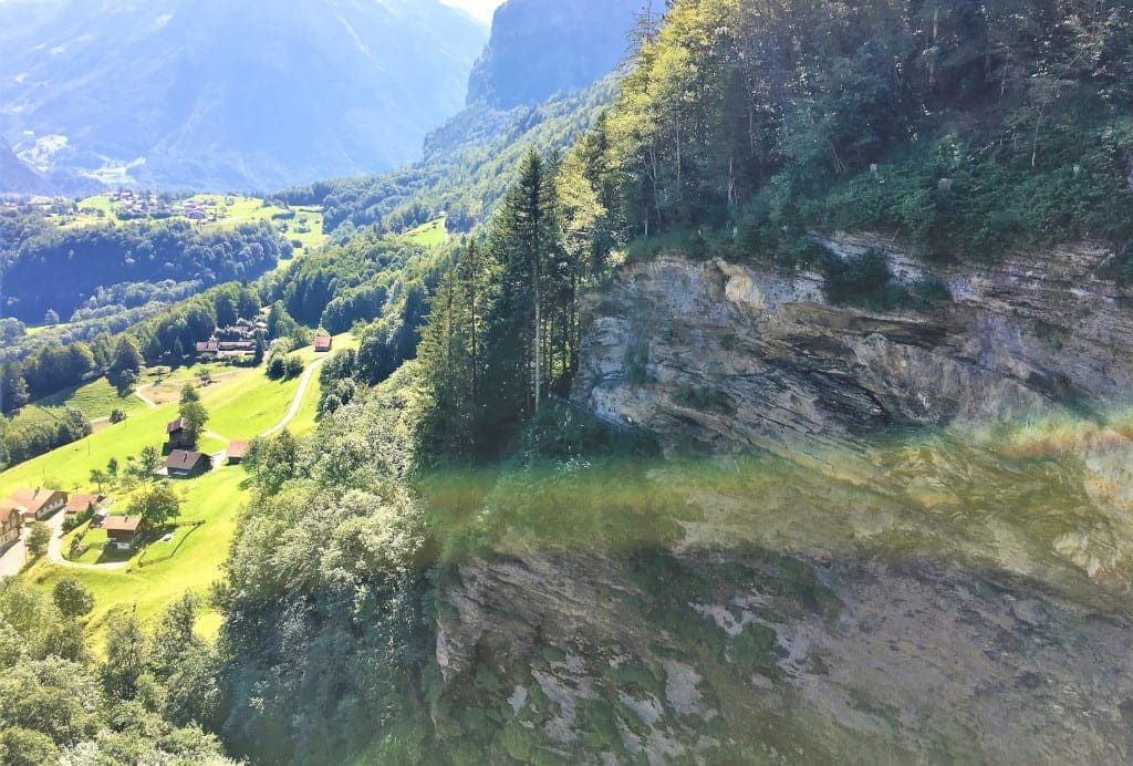 Reichenbach Falls where Professor Moriarity struggled with Sherlock Holmes 