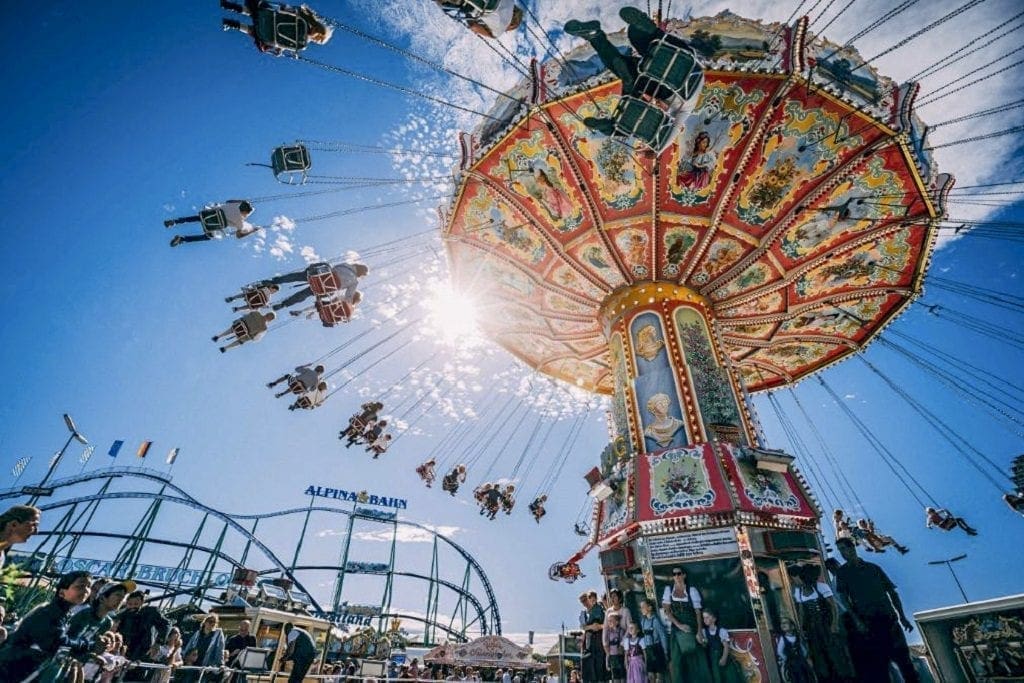 Funfair at Theresienwiese in Munich, Germany