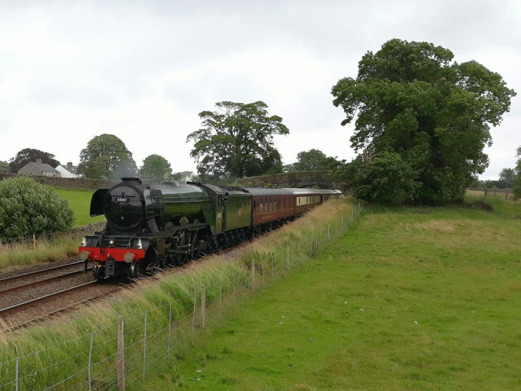 On track ... Flying Scotsman hauling the Northern Belle. Picture_ WILL SMITH