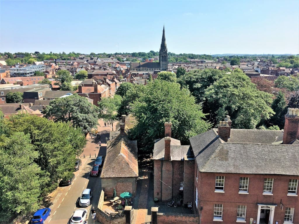 The view from Lichfield Cathedral