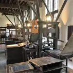 A printing press in the Plantin Moretus Museum