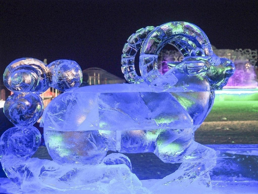 Frozen sculptures on Khövsgöl Lake, Mongolia