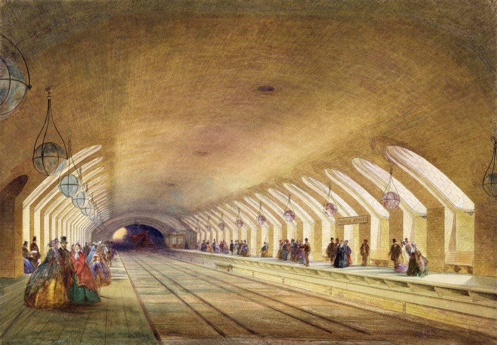 Метрополитен появился. Лондонский метрополитен 1863. Бейкер-стрит (станция метро). Первое метро в Лондоне 1863. Лондонский метрополитен 19 века.