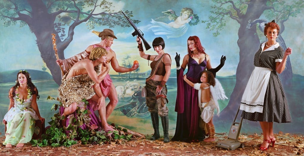 Eleanor Antin Judgement of Paris (after Rubens) - Dark Helen, 2007 chromogenic print 38 x 73 inches (F) edition of 5 Courtesy Ronald Feldman Fine Arts, New York