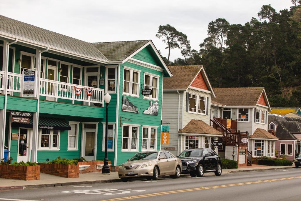 Downtown Cambria - base for our California wine trip