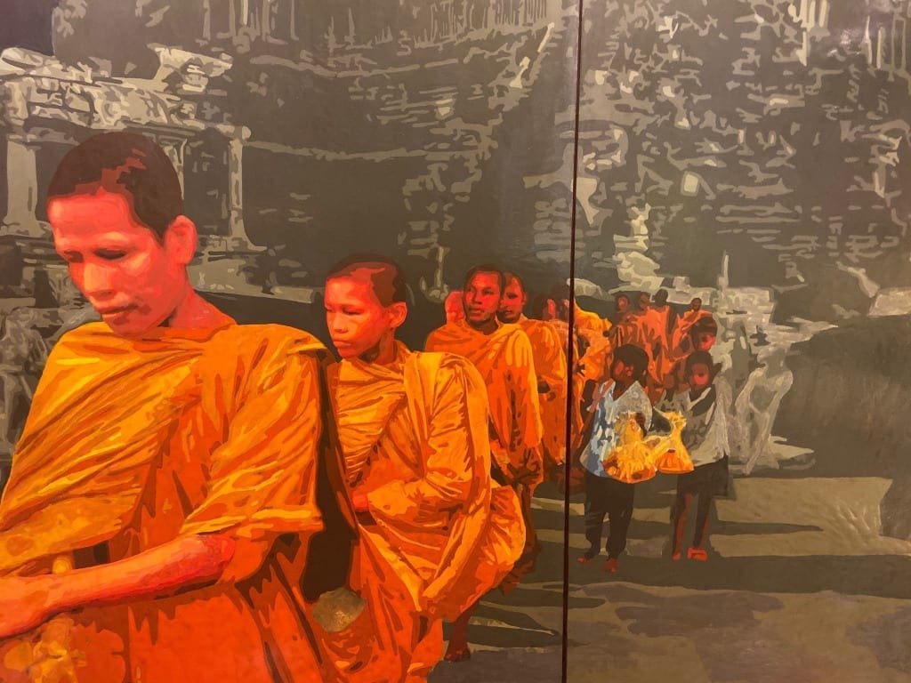 Extract from one of Theam's paintings Siem Reap Art tour