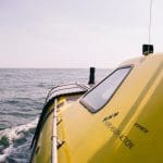 Detail of the solar boat