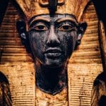 Wooden Guardian Statue of the Ka of the King Wearing the Nemes Headcloth - CREDIT IMG