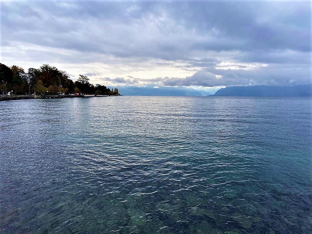 The still waters of Lake Geneva