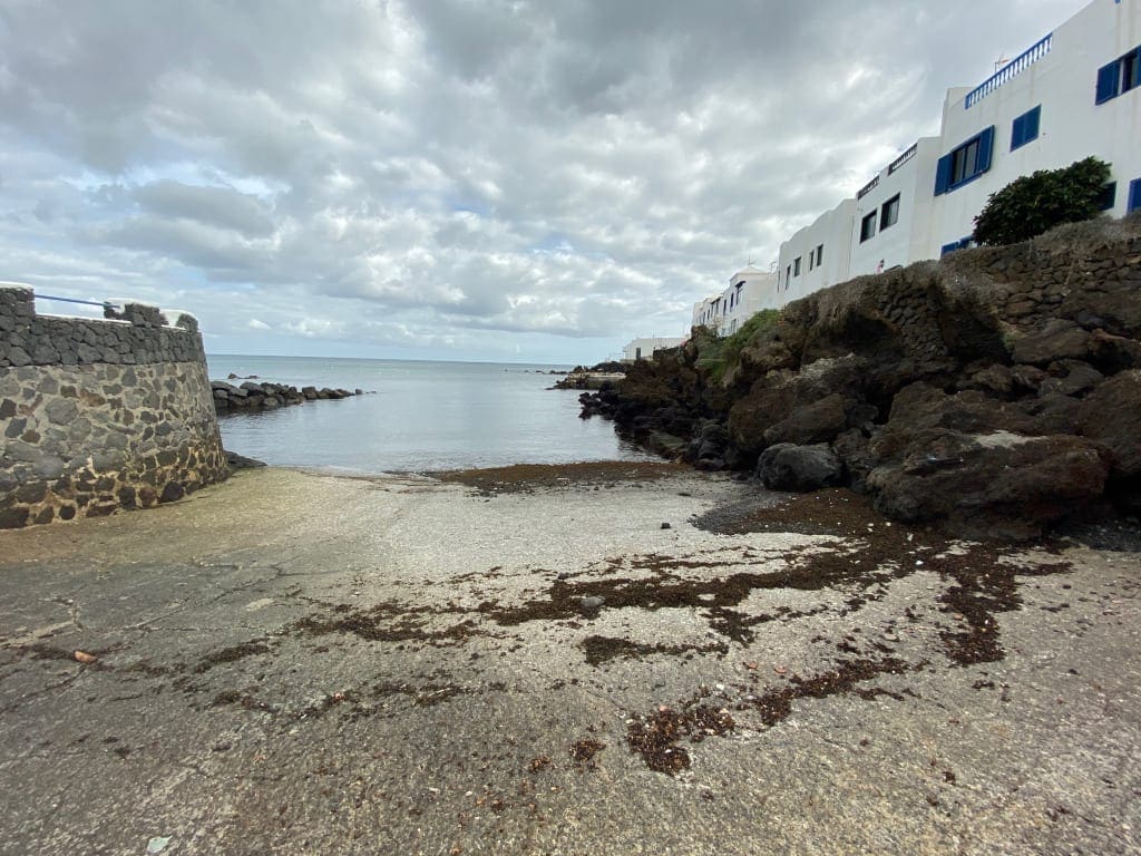 Lanzarote A boat launch at Punta Mujeres.