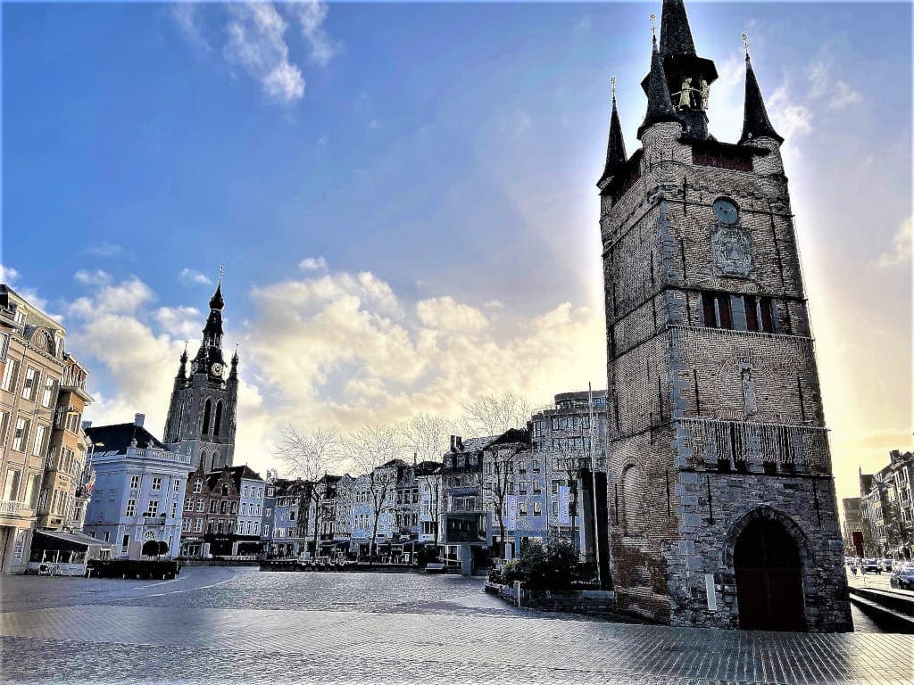 The Belfry and the Grotk Markt in Kortrijk